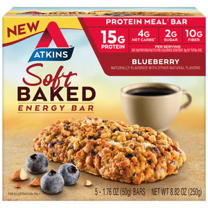 
                  
                    ATKINS Meal Soft Baked Blueberry Bar, 5packs (50G per bar)
                  
                